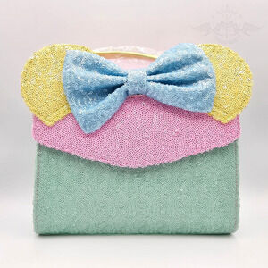 Loungefly Disney Minnie Mouse Pastel Sequin Lim Edition Crossbody Bag Purse New